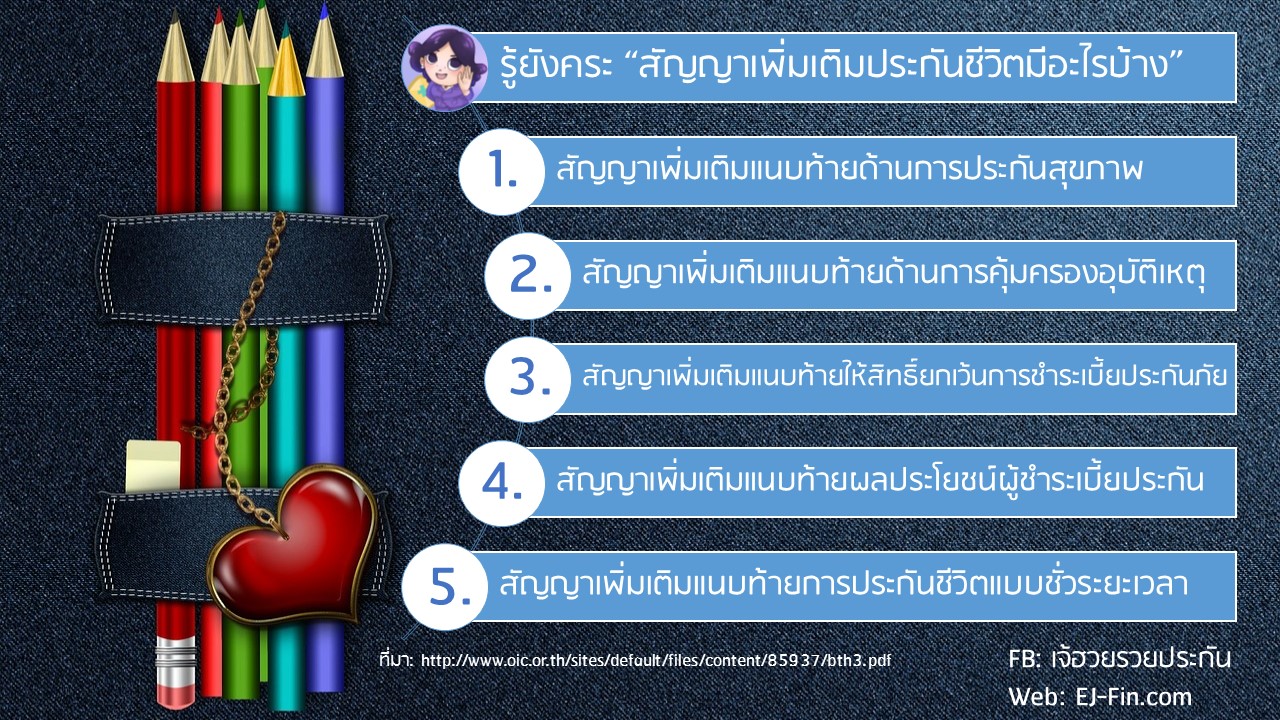 สัญญาเพิ่มเติมมีอะไรบ้าง